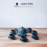  Bộ ấm chén men hỏa biến dáng quả bưởi (TH) 