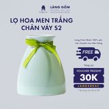  Bình hoa men ngọc dáng chân váy 