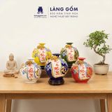  Bình Hút Lộc Phát Tài Phát Lộc Đắp Nổi 3D Gốm Sứ Bát Tràng – Bình Tụ Tài Phong Thủy Quà Tặng Cao Cấp 