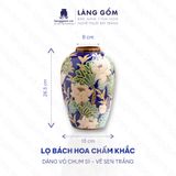  Lọ hoa vẽ bách hoa chấm màu nhiều họa tiết, kiểu dáng - Gốm sứ Biên Hoà (TH) 