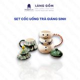  Set 2 cốc uống trà Giáng Sinh 