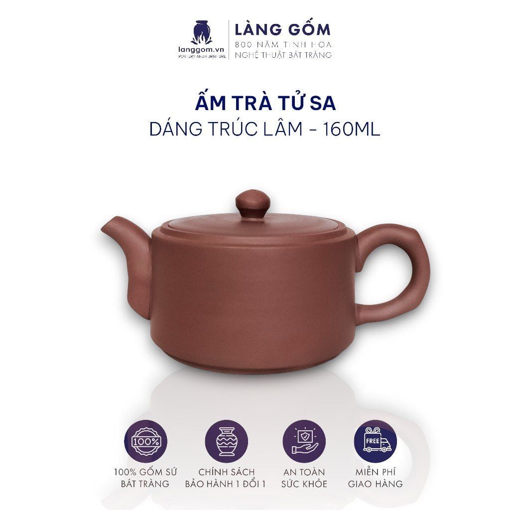  Ấm đất mộc nguyên khoáng cao cấp dáng Trúc Lâm 