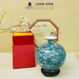  Bình hút lộc vân đá trơn chỉ vàng phong thủy 