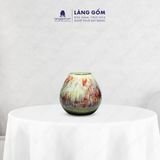  Bình hoa men mát dáng tròn thấp 
