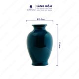  Bình hoa men ngọc lục bảo dáng chân đèn bé 