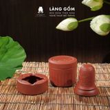  Bộ phụ kiện đất nung 3 món - hũ đựng trà, ống tăm, gạt tàn 