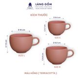  Bộ cốc đĩa có quai kiểu Mohem dáng tròn men mờ dáng basic nhiều màu 