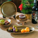  Bộ bát đĩa bàn ăn men rêu khử 