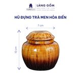  Hũ đựng trà men hoả biến 