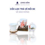  Cốc lọc trà vẽ nổi 3D vẽ tay thủ công cao cấp, dung tích 330ml 