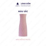  Bình hoa men mát dáng giỏ đan màu pastel 