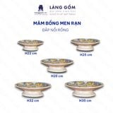  Mâm bồng men rạn đắp nổi (TH) 