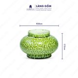 Bình hoa men chảy dáng lồng đèn thấp 