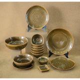  Bộ bát đĩa bàn ăn men rêu khử 