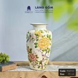  Bình hoa men màu vẽ tay họa tiết hoa phú quý 