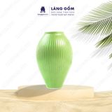  Bình hoa men mát dáng lu khía màu pastel 