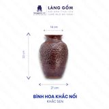  Lọ hoa họa tiết khắc nổi sen 
