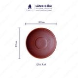  Bộ ấm chén dáng chuôi ganh khắc họa tiết hoa ban 