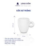  Cốc sứ trắng nhiều kiểu đa dạng, dung tích 200ml - 500ml 