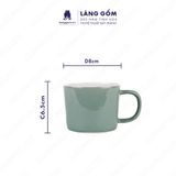 Cốc giả nặn bóng men mờ dung tích 280ml 
