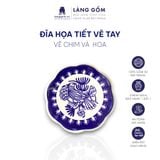  Đĩa lam họa tiết vẽ tay 