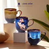  Cốc trà xanh có quai men hỏa biến dung tích 180ml 