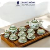  Bộ ấm chén uống trà men vẽ dáng Ngọn Lửa - Dung tích 500ml 