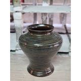  Bình hoa men hỏa biến dáng vò đĩa bay chân cao 