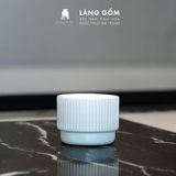  Cốc dáng trụ gân nhiều màu, men mát phong cách Châu Âu 