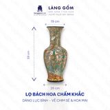  Lọ hoa vẽ bách hoa chấm màu nhiều họa tiết, kiểu dáng - Gốm sứ Biên Hoà (TH) 