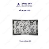  Bộ bát đĩa sứ trắng vẽ hoa dây - Set bàn ăn 11 món 