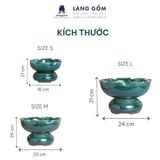 Bát minh đường tụ thủy, bát thả hoa cúng Phật, men hỏa biến cao cấp 