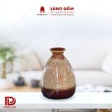  Bình hoa men hỏa biến dáng giỏ cua màu hổ phách 
