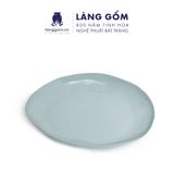  Đĩa gốm sứ nhiều màu, men mát, kiểu tròn giả nặn LÀNG GỐM dùng đựng, salad, thức ăn, bánh kẹo gốm sứ Bát Tràng cao cấp 