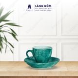  Bộ cốc đĩa cà phê Espresso màu vân đá, uống trà, cà phê, dung tích 70ml 