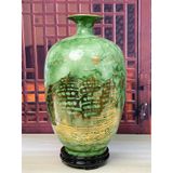  Bình hút lộc dáng cao màu vân đá phong thủy vẽ vàng 18k - cao 29cm, 39cm 