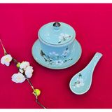  Bát cơm, bát chè cúng có đĩa lót kèm thìa 