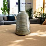  Bình hoa men hỏa biến dáng chuông màu mộc khô 