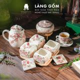  Hũ mứt sứ họa tiết vẽ tay thủ công dáng vuông, tròn 