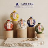  Bình Hút Lộc Phát Tài Phát Lộc Đắp Nổi 3D Gốm Sứ Bát Tràng – Bình Tụ Tài Phong Thủy Quà Tặng Cao Cấp 