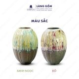  Bình hoa men chảy dạng múi 