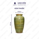  Bình hoa men hỏa biến dáng vò cao đại màu mộc khô 