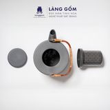  Bộ ấm chén men mát chấm bi có lõi lọc 