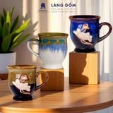  Cốc eo quai to men hỏa biến cao cấp, dung tích 500ml 