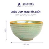  Bộ bàn ăn gia đình men hỏa biến - Màu hoa sương matcha 
