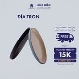  Đĩa gốm sứ nhiều màu, men mát, kiểu trơn 