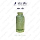  Bình hoa men hỏa biến chai màu thiên thanh 