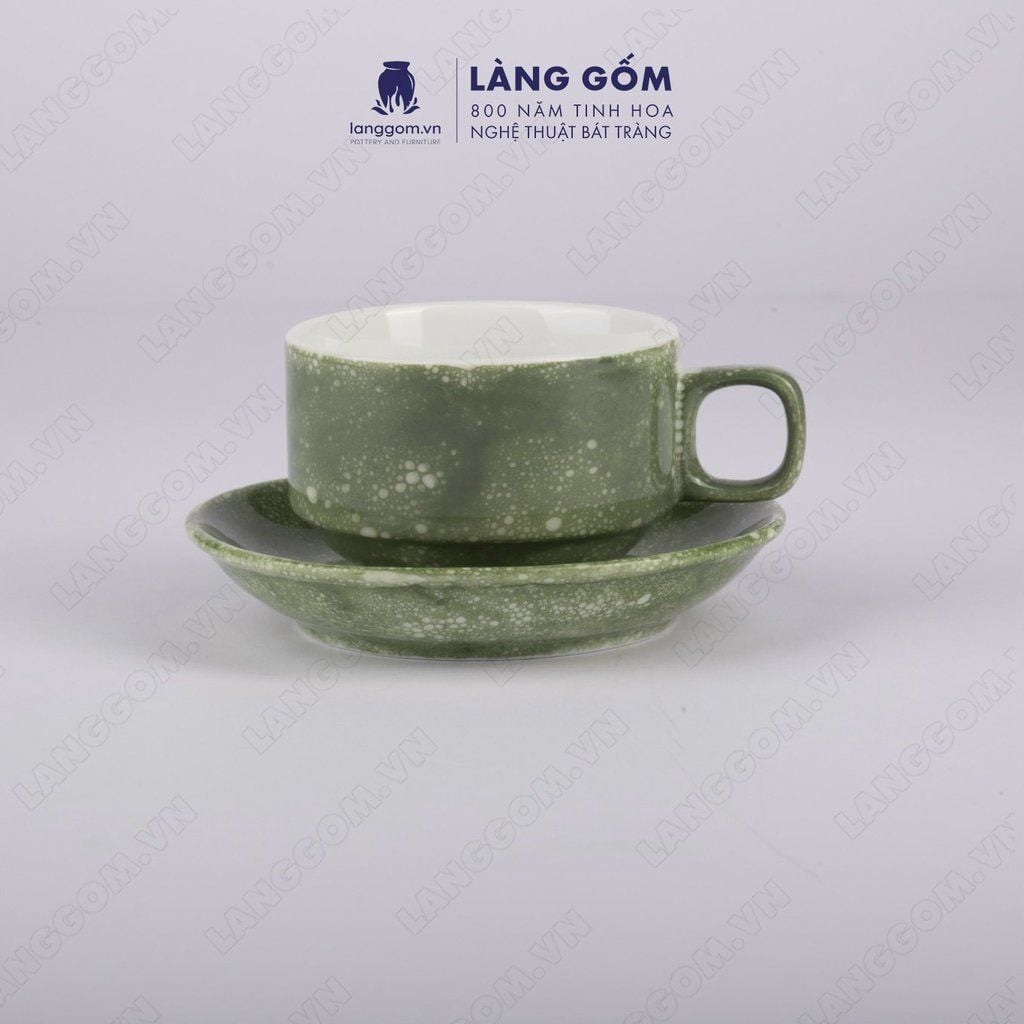  Cốc gốm sứ kiểu Cappuccino dung tích 150ml uống trà, cà phê, nước ,vân đá nhiều màu 