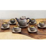  Bộ ấm chén men hỏa biến dáng quả bầu 