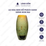  Bình hoa men hỏa biến dáng bom đại màu hổ phách xanh 